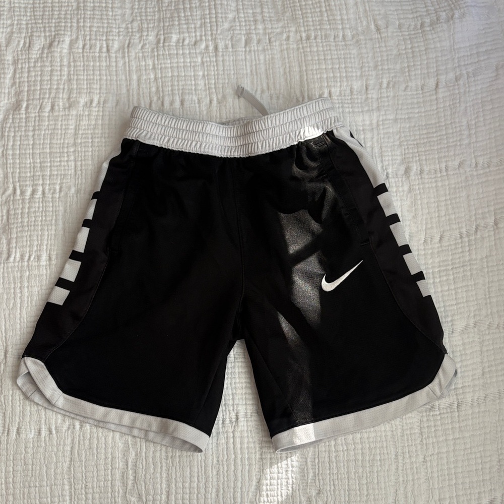 Nike Black and DriFit White Striped Shorts